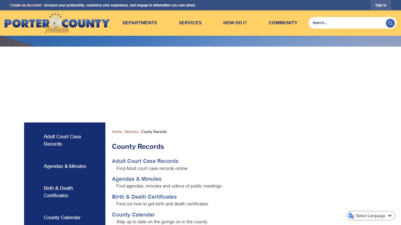 County Records | Porter County, IN - Official Website